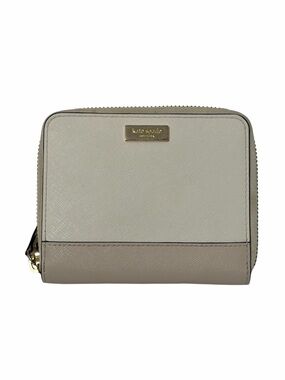 Kate Spade Cream & Taupe Zip Around Wallet